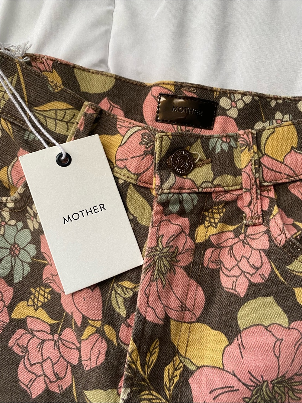 MOTHER floral print pants NWT designer 70s style